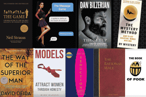 Top 20 Seduction Books PUA Books Pickup Artist The Game The Setup The Message Game The Rational Male Models Mark Manson Book Of Pook Mystery Method