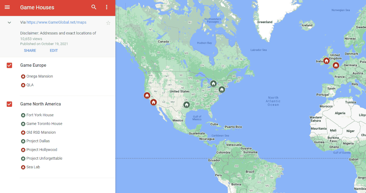 Game Maps Game Houses PUA Project Hollywood The Game Pickup