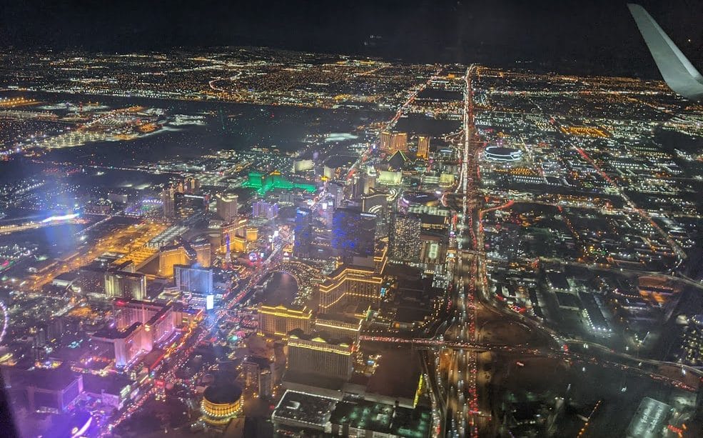 Las Vegas Skyline American Airlines