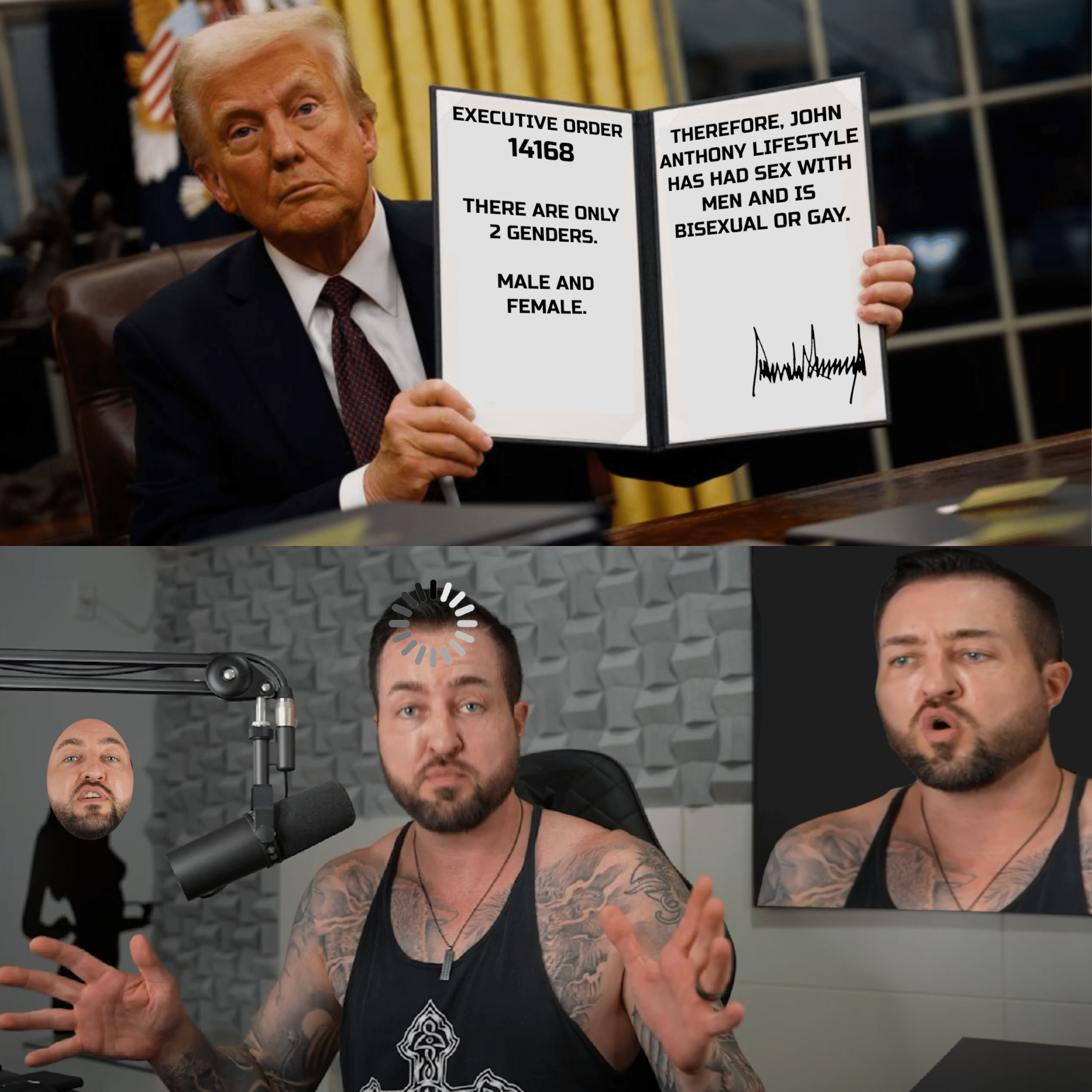 John Anthony Lifestyle YouTube Exposed Meme Gay Pickup Artist PUA Trump Memes JAL JMULV Executive Order 14168