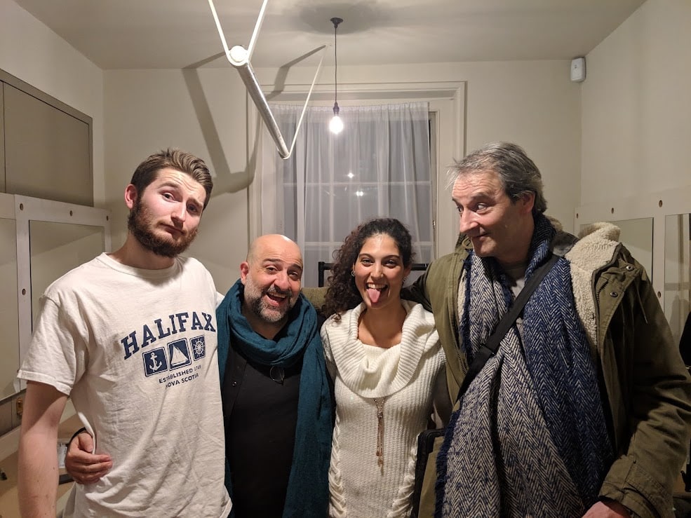 Omid Djalili Boothby Graffoe Celebrity Backstage